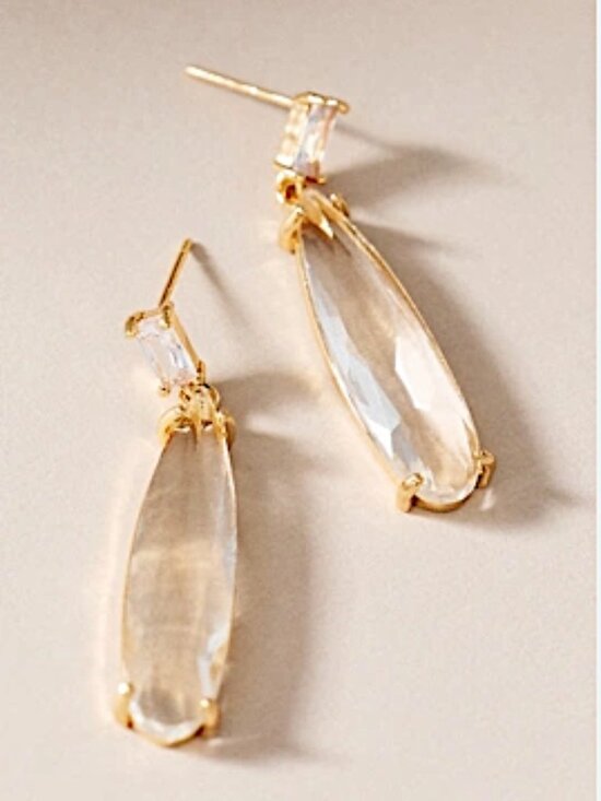 Anthropologie Jewelry - NEW~ Anthropologie Studio Bride Baguette Dewdrop Earrings